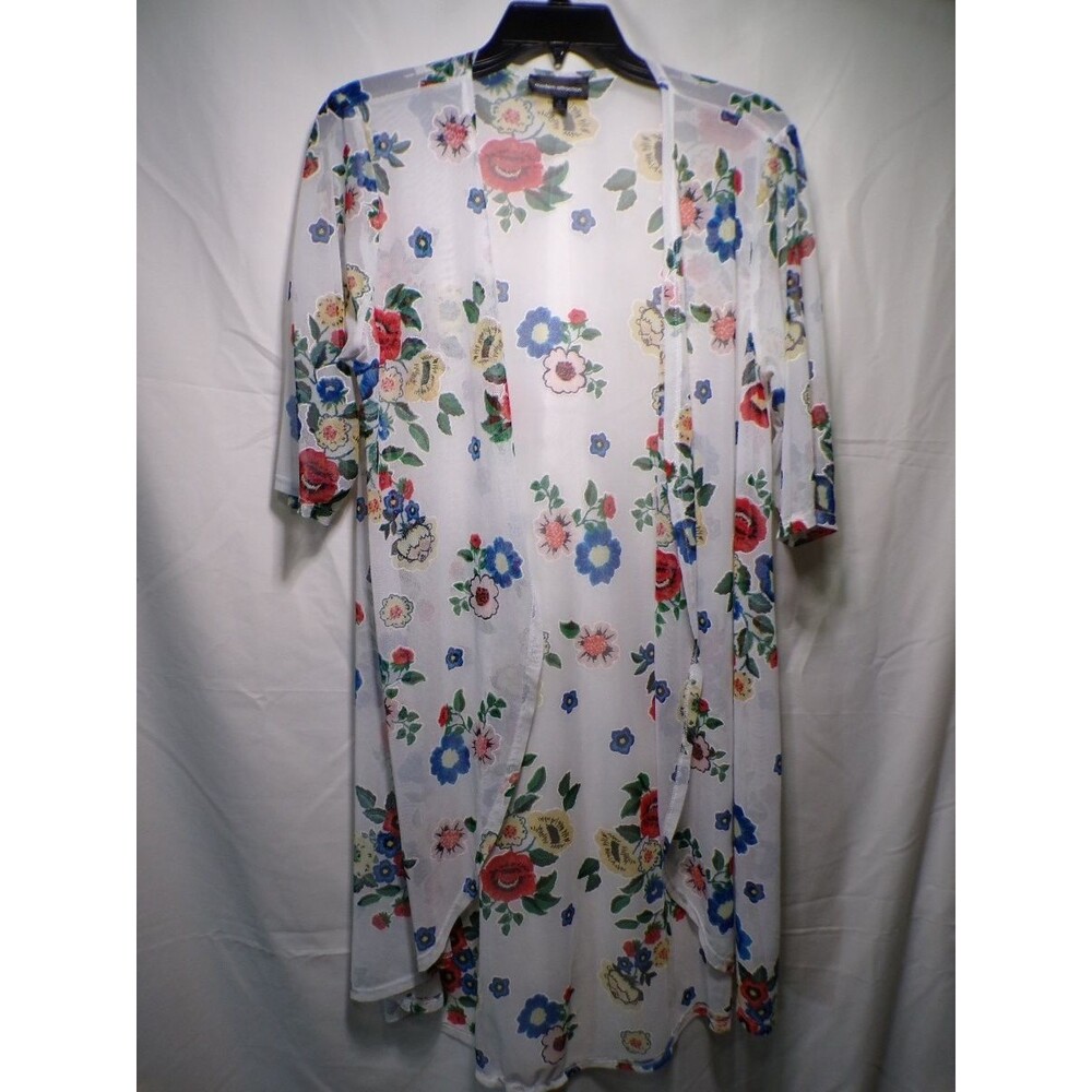Modern Attraction Women's Floral Sheer Kimono Wrap Multicolor Size S